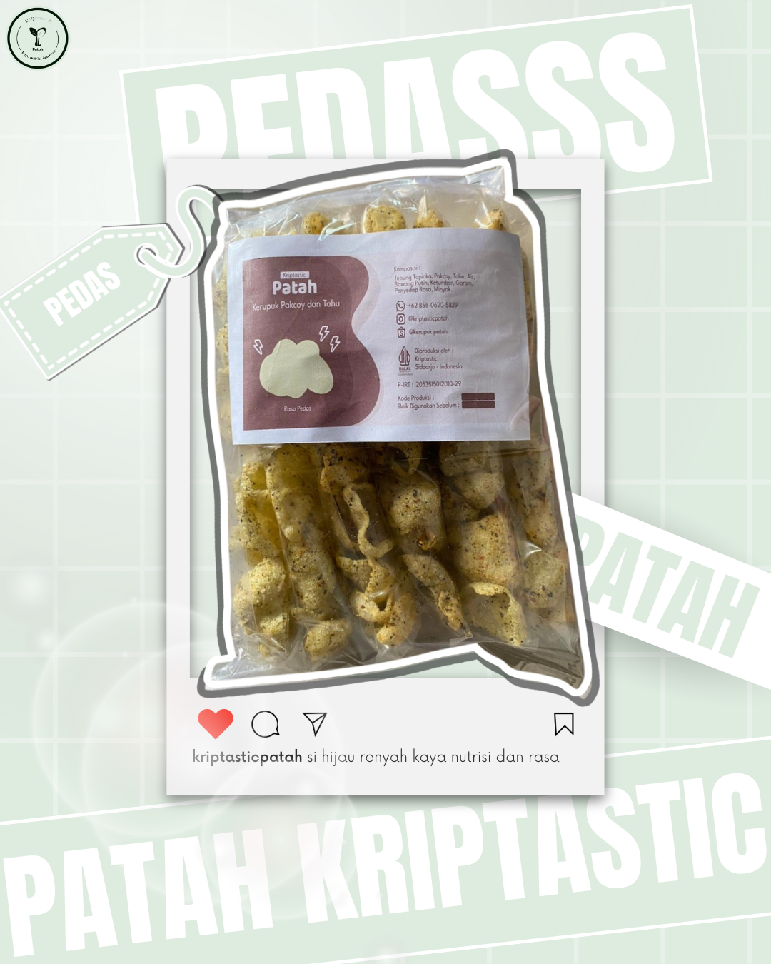 Kerupuk Patah 1 pak = 12 pcs (pedas)